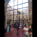 Blick vom überdachten auf den unüberdachten Teil